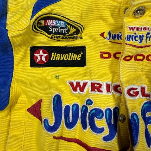 Chase Drivers Line Juicy Fruit Sponsor NASCAR Stitched Patch Jacket Kids Sz XS - Picture 3 of 10